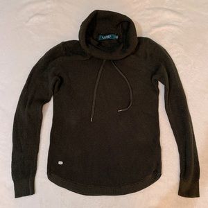 Cowl Neck Waffle Pullover